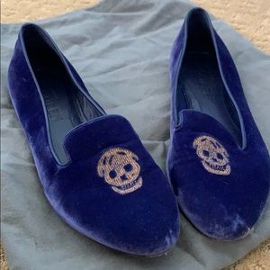 Alexander McQueen Velvet Purple Flats